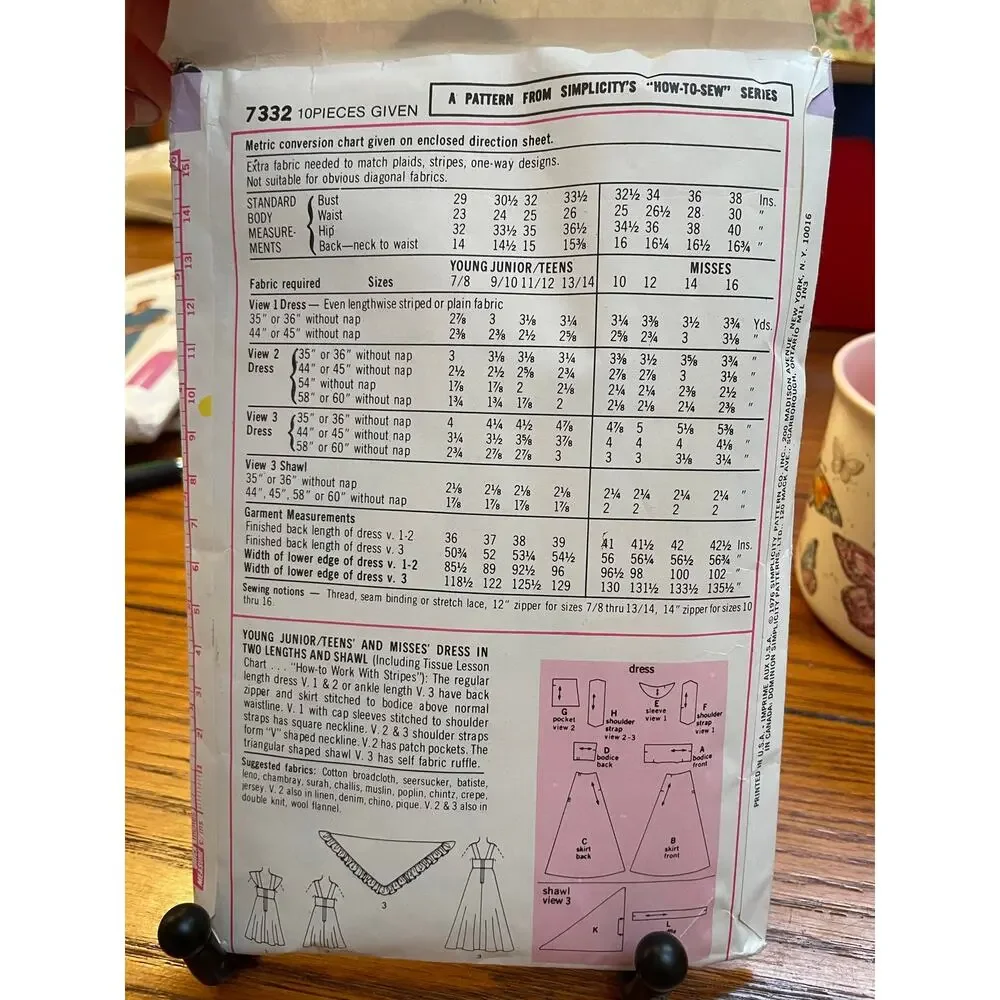 Vintage Sewing Pattern Lot of 7 McCall’s & Simplicity 1970s Misses Girls